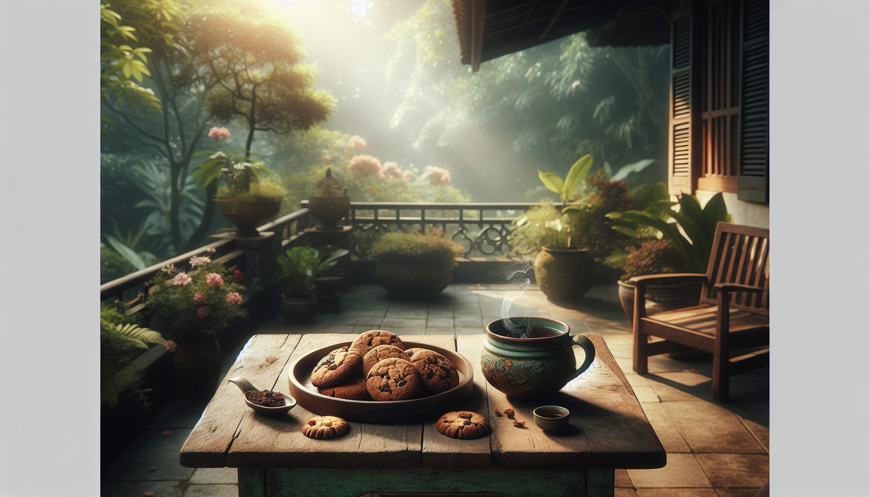 クッキー　紅茶　テラス image 3